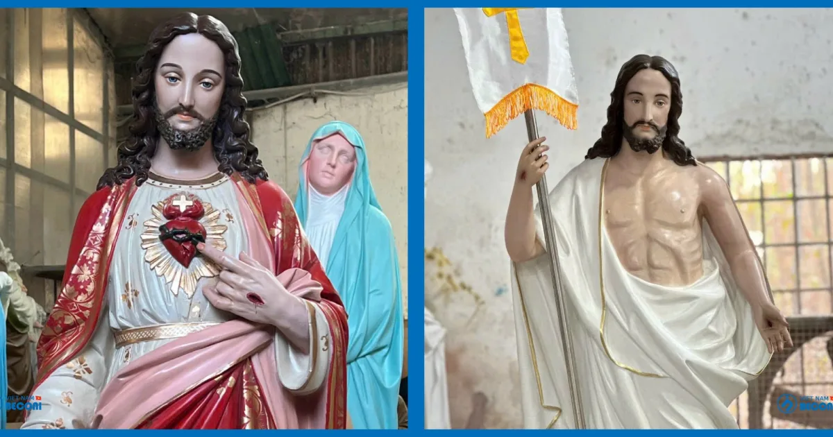 Composite FRP Catholic statues with painted finish for church grounds – CT3D composite statues