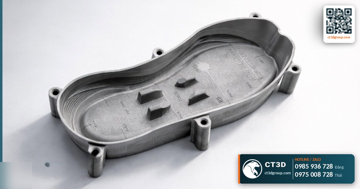 In 3D khuôn làm mát conformal: insert H13, Maraging ±0,02 mm