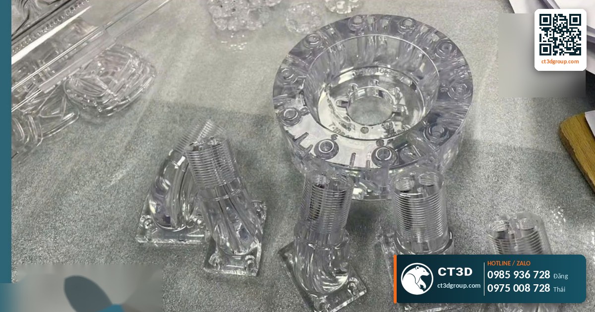 In 3D resin trong suốt: 6 bước chà nhám, phủ bóng để mẫu trong như kính