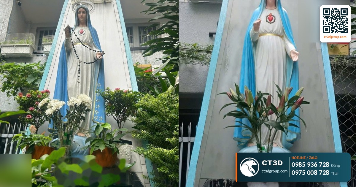 In tượng 3D tôn giáo: tượng Phật, Công giáo cao 1 m, resin khổ 800 mm – hình minh họa 1