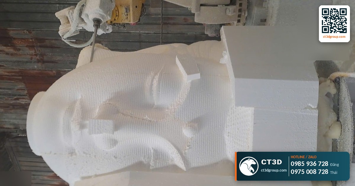 CNC foam cutting in Vietnam: EPS/XPS mascots, terrain models and composite cores – CT3D – image 1