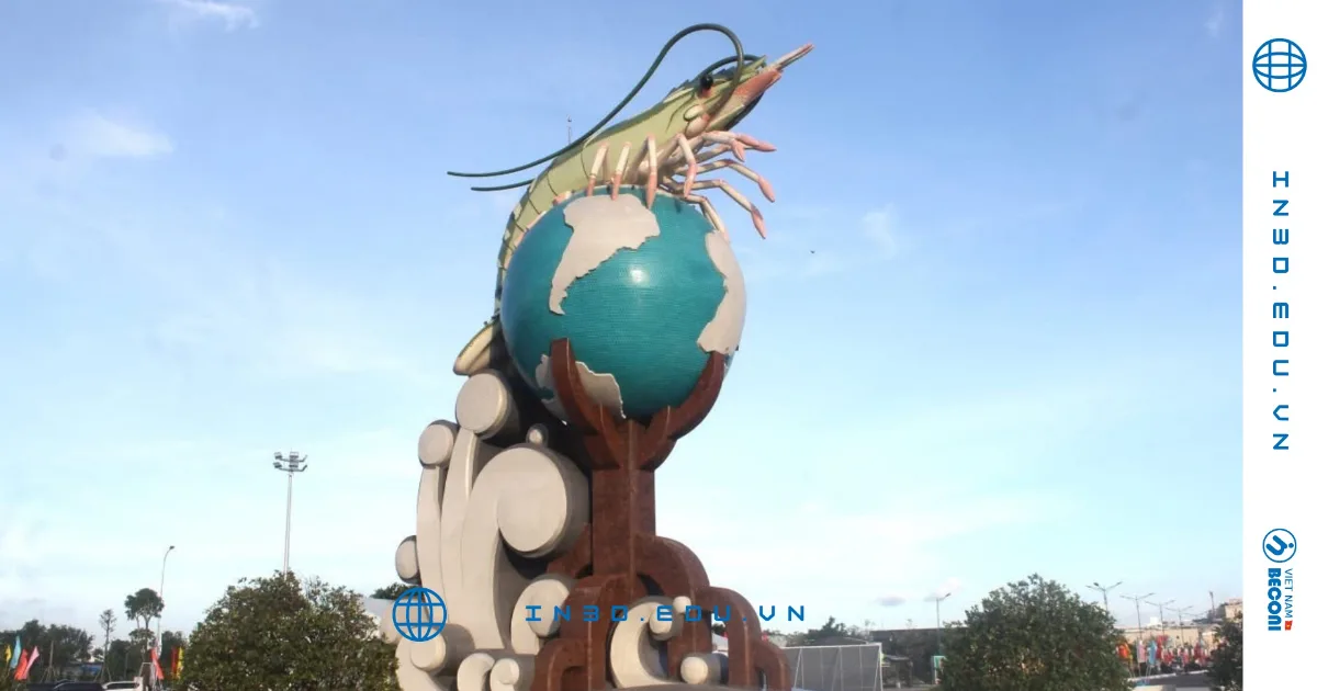 Giant shrimp model in painted FRP composite – CT3D large-scale composite installation